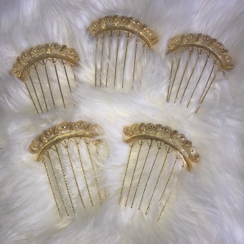 Philippine Tambourine “Payneta” Large Gold Comb